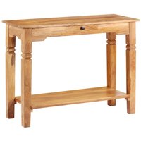 Berkfield Home Console Table 100x40x76 cm Solid Acacia Wood in Brown | Size: 100 x 40 x 76 cm