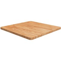 Berkfield Home Square Table Top Light Brown 60x60x2.5cm Treated Solid Wood Oak | Size: 60x60x2.5 cm