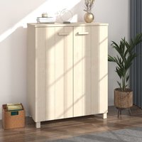 Berkfield Home Shoe Cabinet HAMAR Honey Brown 85x40x108 cm Solid Wood Pine | Size: 85 x 40 x 108 cm