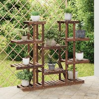 Berkfield Home Flower Stand 110x25x110.5 cm Solid Wood Fir in Brown