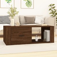 Berkfield Home Coffee Table Brown Oak 100x50.5x35 cm Engineered Wood