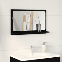 Berkfield Home Bathroom Mirror in Black Oak, 60x10.5x37 cm, Made of Engineered Wood | Size: 60x10.5x37 cm