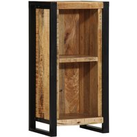 Berkfield Home Bedside Cabinet 40x30x80 cm Solid Wood Rough Mango in Brown | Size: 40 x 30 x 80 cm