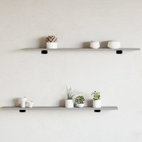 Berkfield Home Wall Shelves 4 pcs Grey Sonoma 100x10x1.5 cm Engineered Wood