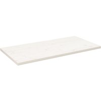 Berkfield Home Table Top White 110x60x2.5 cm Solid Wood Pine Rectangular