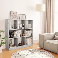 Berkfield Home Book Cabinet Concrete Grey 97.5x29.5x100 cm Engineered Wood