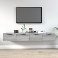 Berkfield Home Wall Cabinets 2 pcs Grey Sonoma 68x30x20 cm Engineered Wood | Size: 68 x 30 x 20 cm