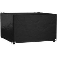 Berkfield Home Garden Furniture Cover 8 Eyelets 125x125x75 cm Square in Black | Size: 125 x 125 x 75 cm