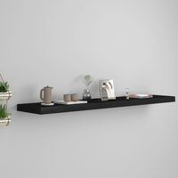 Berkfield Home Floating Wall Shelf Black 120x23.5x3.8 cm MDF