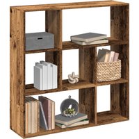 Berkfield Home Room Divider Bookcase Old Wood 102x29x103.5 cm Engineered Wood in Brown