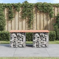 Berkfield Home Garden Bench Gabion Design 103x44x42 cm Solid Wood Douglas in Brown | Size: 103 x 44 x 42 cm