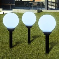 Berkfield Home Outdoor Pathway Lamps 3 pcs LED 20 cm with Ground Spike in White
