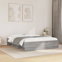 Berkfield Home Bed Frame without Mattress Grey Sonoma 150x200 cm King Size Engineered Wood