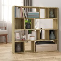 Berkfield Home Book Cabinet/Room Divider Sonoma Oak 105x24x102 cm in Brown | Size: 105 x 24 x 102 cm