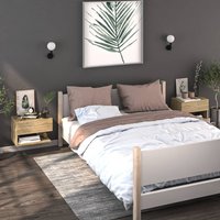 Berkfield Home Wall-mounted Bedside Cabinets 2 pcs Sonoma Oak in Brown
