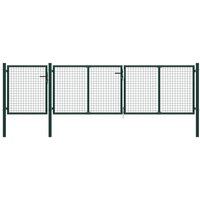 Berkfield Home Garden Gate Steel 400x75 cm Green
