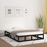 Berkfield Home Bed Frame Black 160x200 cm Solid Wood