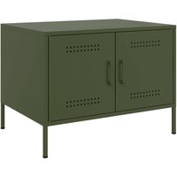 Berkfield Home Coffee Table Olive Green 68x50x50.5 cm Steel