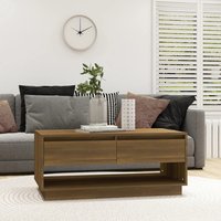 Berkfield Home Coffee Table Brown Oak 102.5x55x44 cm Engineered Wood