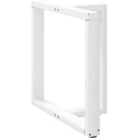 Berkfield Home Dining Table Legs T-Shaped 2 pcs White 80x35x(72-73) cm Steel