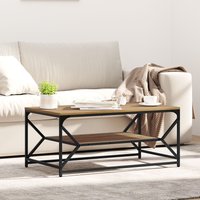 Berkfield Home Coffee Table with Shelf – Artisan Oak, 90x50x40 cm, Made of Engineered Wood in Brown | Size: 90 x 50 x 40 cm