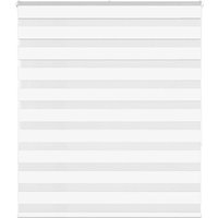 Berkfield Home Zebra Blind White 135x150 cm Fabric Width 130.9 cm Polyester