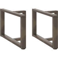 Berkfield Home Coffee Table Legs T-Shaped 2 pcs Natural Steel 60x25x(42-43) cm Steel in Black