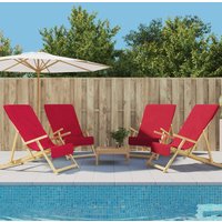 Berkfield Home Beach Towels 4 pcs Burgundy 60x135 cm Fabric 400 GSM in Red