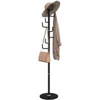 Berkfield Home Coat Stand Black 183 cm Powder-coated Iron