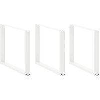 Berkfield Home Coffee Table Legs U-Shaped 2 pcs White 100x(72-73) cm Steel