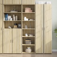 Berkfield Home Highboard Sonoma Oak 50x41x185 cm Engineered Wood in Brown | Size: 50 x 41 x 185 cm