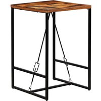 Berkfield Home Bar Table Solid Reclaimed Wood 70x70x106 cm in Brown | Size: 70 x 70 x 106 cm