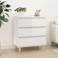 Berkfield Home Sideboard High Gloss White 60x35x70 cm Engineered Wood | Size: 60 x 35 x 70 cm