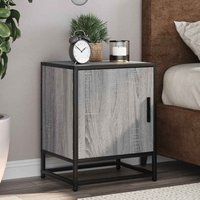 Berkfield Home Bedside Cabinets 2 pcs Grey Sonoma 40x31x50 cm Engineered Wood & Metal | Size: 40 x 31 x 50 cm