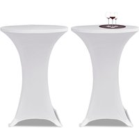 Berkfield Home Standing Table Cover √ò70cm White Stretch 2 pcs