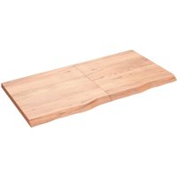 Berkfield Home Wall Shelf Light Brown 120x60x(2-4) cm Treated Solid Wood Oak