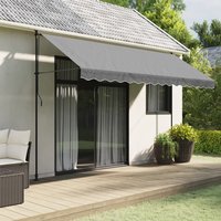 Berkfield Home Replacement Fabric for Awning Valance Anthracite Stripe 4 m in Black
