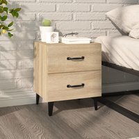Berkfield Home Bedside Cabinet Sonoma Oak 40x35x47.5 cm in Brown