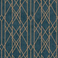 Portfolio Lattice Geometric Metallic Shimmer Stripe Wallpaper