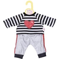 Dolly Moda Striped Joggingsuit, Heart 43cm