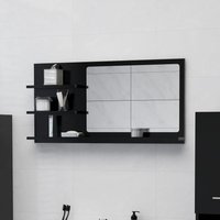 Berkfield Home Bathroom Mirror Black 90x10.5x45 cm Engineered Wood