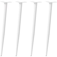 Berkfield Home Coffee Table Legs Conical Shape 4 pcs White 72-73 cm Steel