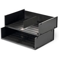 Durable Optimo Plastic Stackable Letter Tray File - A3 & A4 Grey | Size: Medium