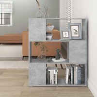 Berkfield Home Book Cabinet Room Divider Concrete Grey 80x24x94 cm Engineered Wood | Size: 80 x 24 x 94 cm