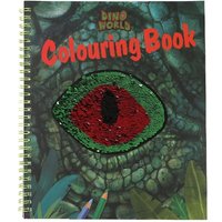 Dino World Colouring Book Reversible Sequins