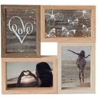 nielsen Accent Photo Collage Frame for 4 Pictures 4x6" - Mixed Wood Finishes in Natural