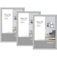 nielsen Pixel 3 Pack 10 x 15 cm (4x6") Photo Frame in Silver