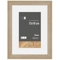 nielsen Skava 13 x 18cm Wooden Picture Frame With 9 x 13cm Mount & Glass Front in Light Oak | Size: 13 x 18 cm