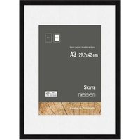 nielsen Skava A3 Wooden Picture Frame With A4 Mount & Glass Front in Black