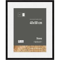 nielsen Skava 40 x 50cm Wooden Picture Frame With 30x40cm Mount & Glass Front in Black | Size: 40 x 50 cm